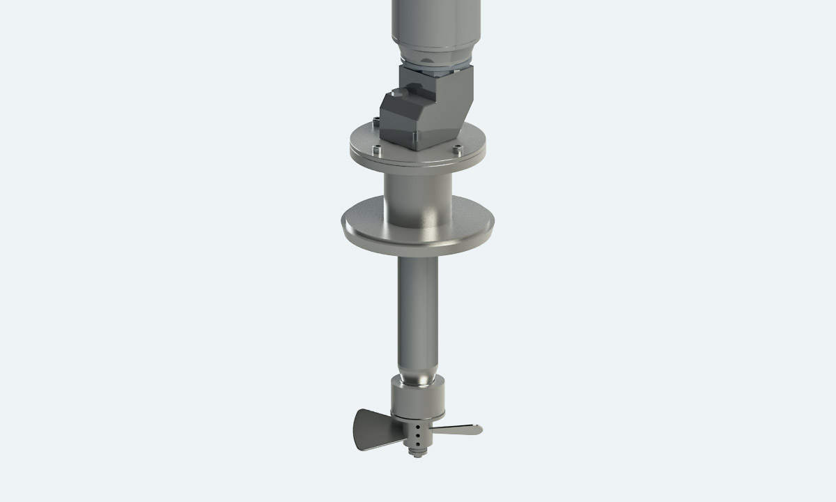 Magnetic coupled top-driven stirrer 1 (MCS 1) with strong power output and agitation force for hygienic mixing of viscous liquids, made by Rütten Ltd.