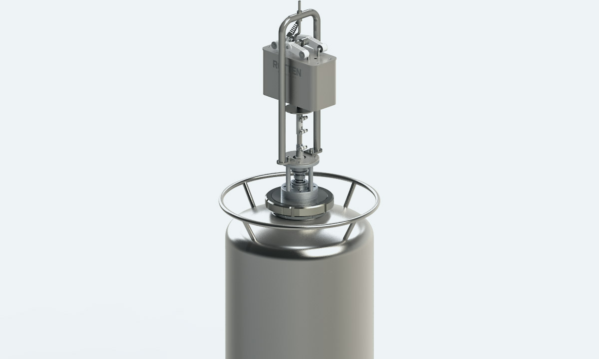 Vibromixer R2/R3: Sterile vibrating mixer for pharmaceutical processing, made by Rütten Ltd.
